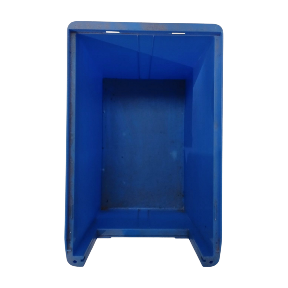 Emtrade Magazijnbak met Grijpopening, 500x300x300mm, Stapelbaar, Blauw, Gebruikt