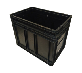 SSI SchÃ¤fer Stapelbak 600x400x480mm, stapelbaar, zwart, pp, licht gebruikt