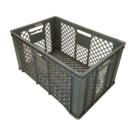 Emtrade Stapelkrat 600×400×320 mm – Geperforeerd – PP – Grijs – Gebruikt Emtrade Stapelkrat 600×400×320 mm – Geperforeerd – PP – Grijs – Gebruikt