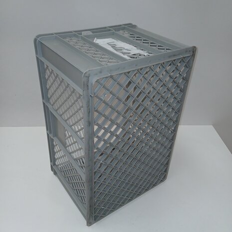 Emtrade Stapelkrat, 600x400x320 mm, euronorm, grijs pp, gebruikt