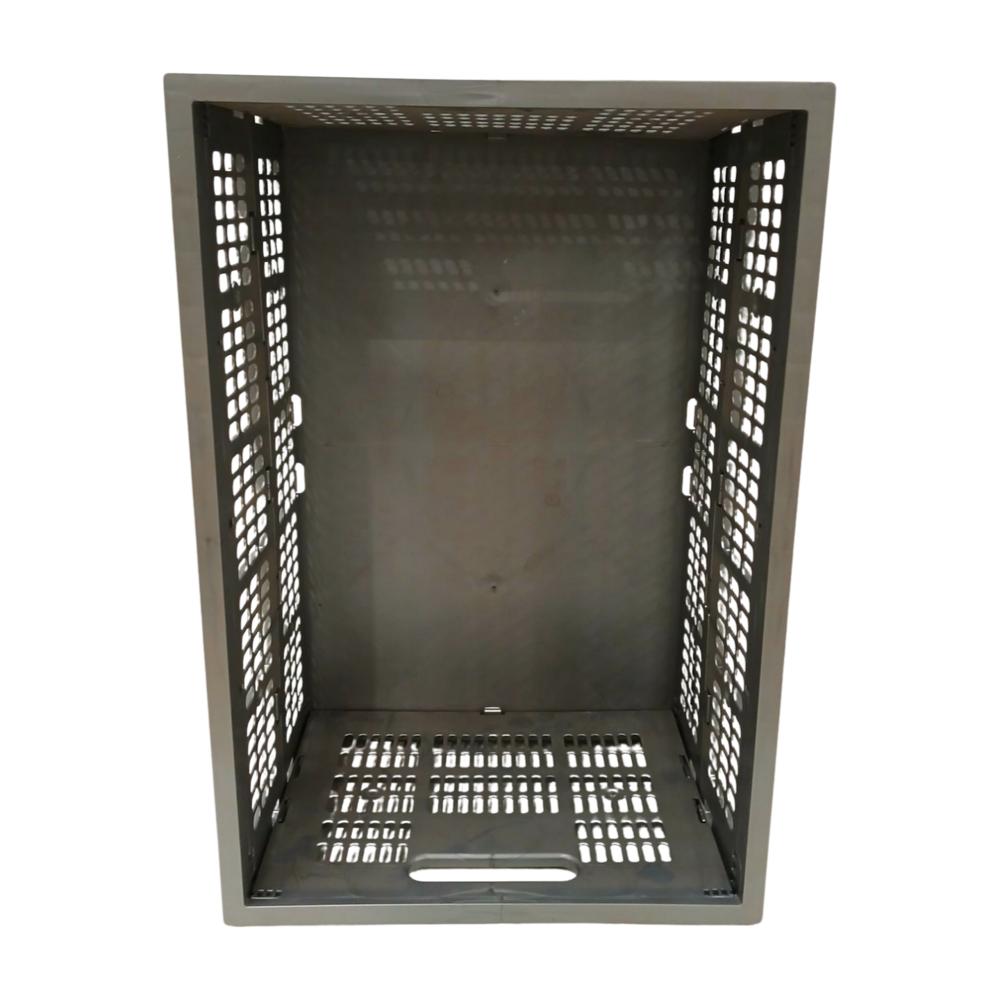 Emtrade Opvouwbare Kunststof Krat – 41L, 600x400x300mm, Grijs, PP, Gebruikt