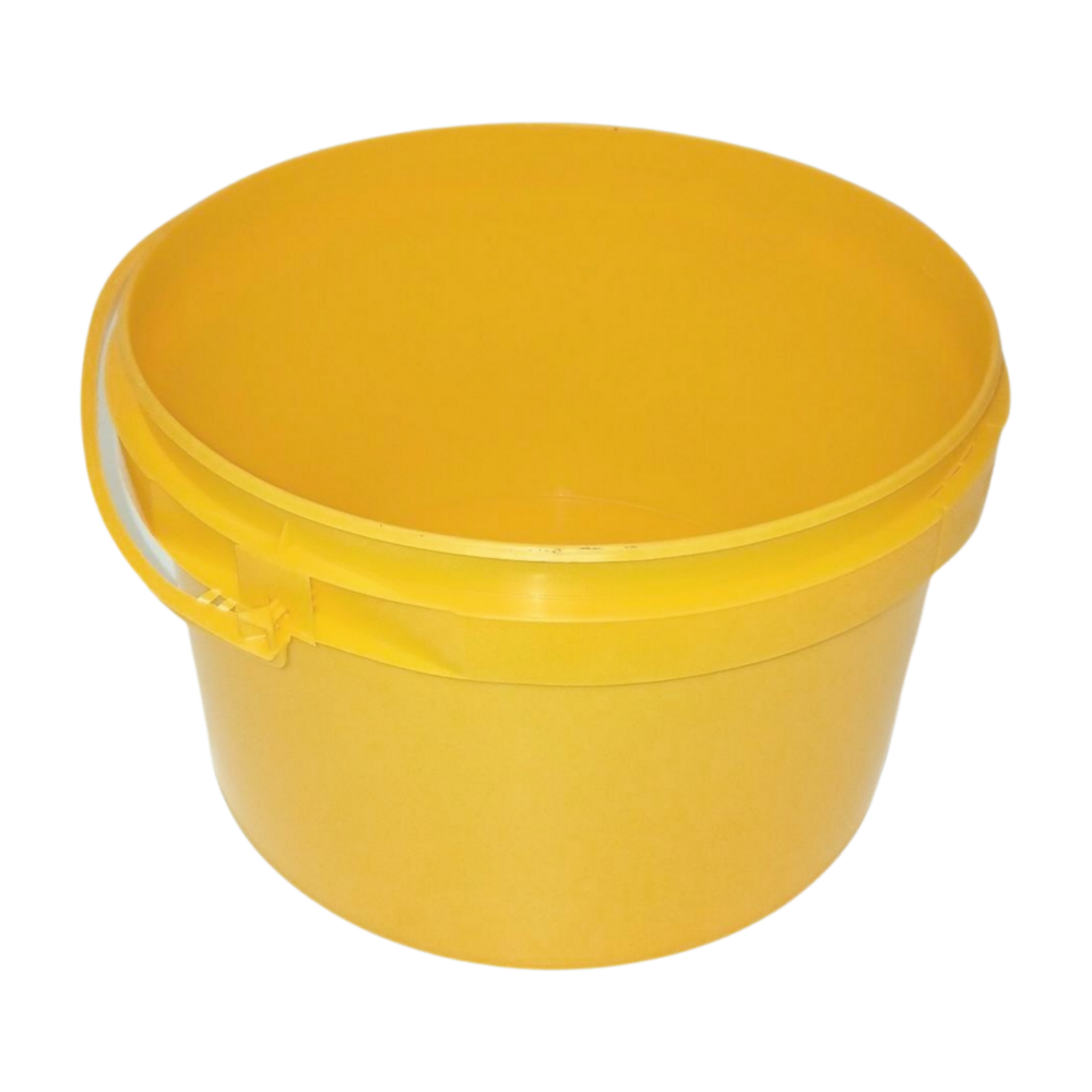 Emtrade Emmer, 10 liter emmer, kunststof emmer, handvat, geel, Ø32 cm, nieuw