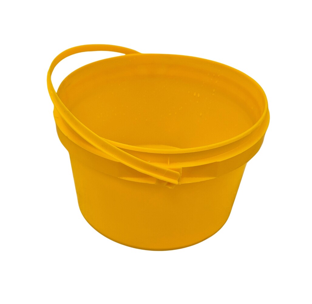 Emtrade Emmer, 10 liter emmer, kunststof emmer, handvat, geel, Ø32 cm, nieuw