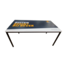 Emtrade Tafel met updruk 160x80x76cm, Hout Blad en Metalen Frame, Gebruikt