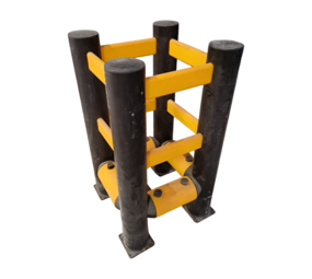 Emtrade Kolombeschermer kunststof - Geel Zwart - Gebruikt