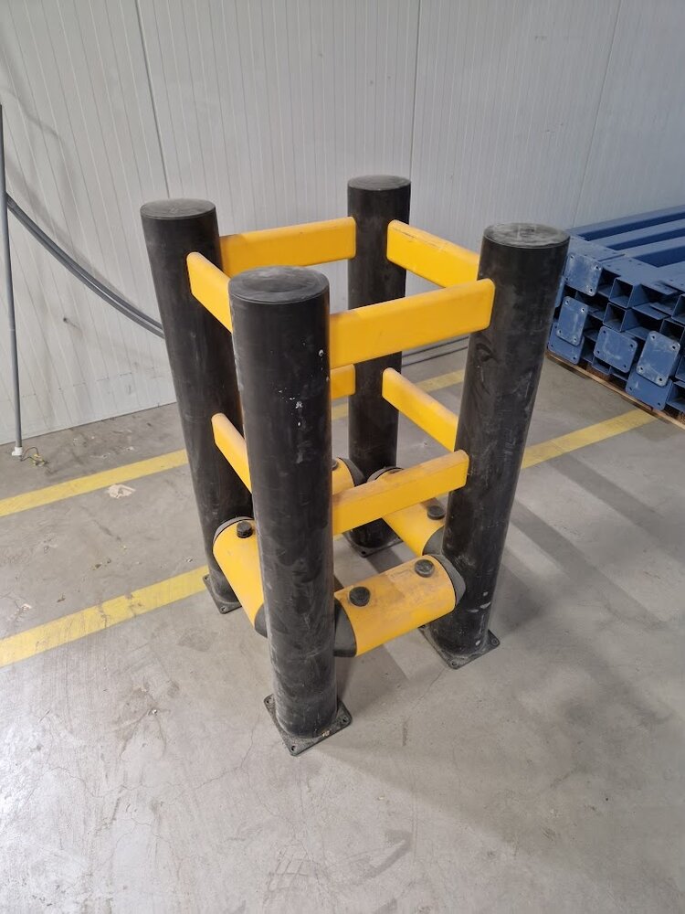 Emtrade Kolombeschermer kunststof - Geel Zwart - Gebruikt