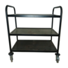 Emtrade Metalen Serveertrolley – 3 Niveaus – Verrijdbaar – Zwart - Gebruikt