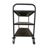 Emtrade Metalen Serveertrolley – 3 Niveaus – Verrijdbaar – Zwart - Gebruikt