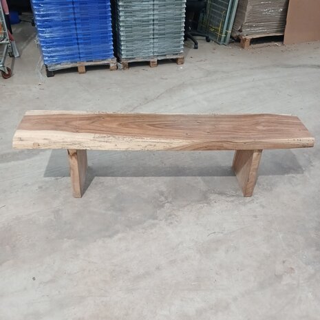 Emtrade Houten tuinbank 181x37x47 â€“ massief hout â€“ robuust & uniek - gebruikt