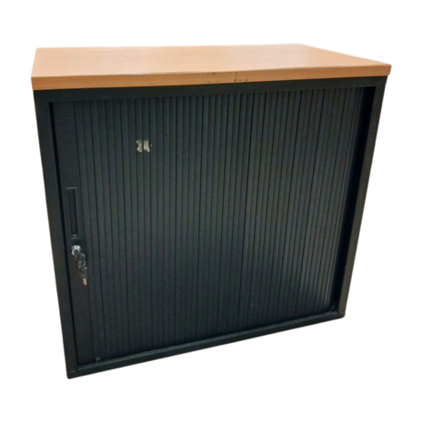 Emtrade Archiefkast Zwart met 2 legborden - 80x43x57cm - Zwart - Gebruikt