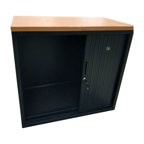 Emtrade Archiefkast Zwart met 2 legborden - 80x43x57cm - Zwart - Gebruikt