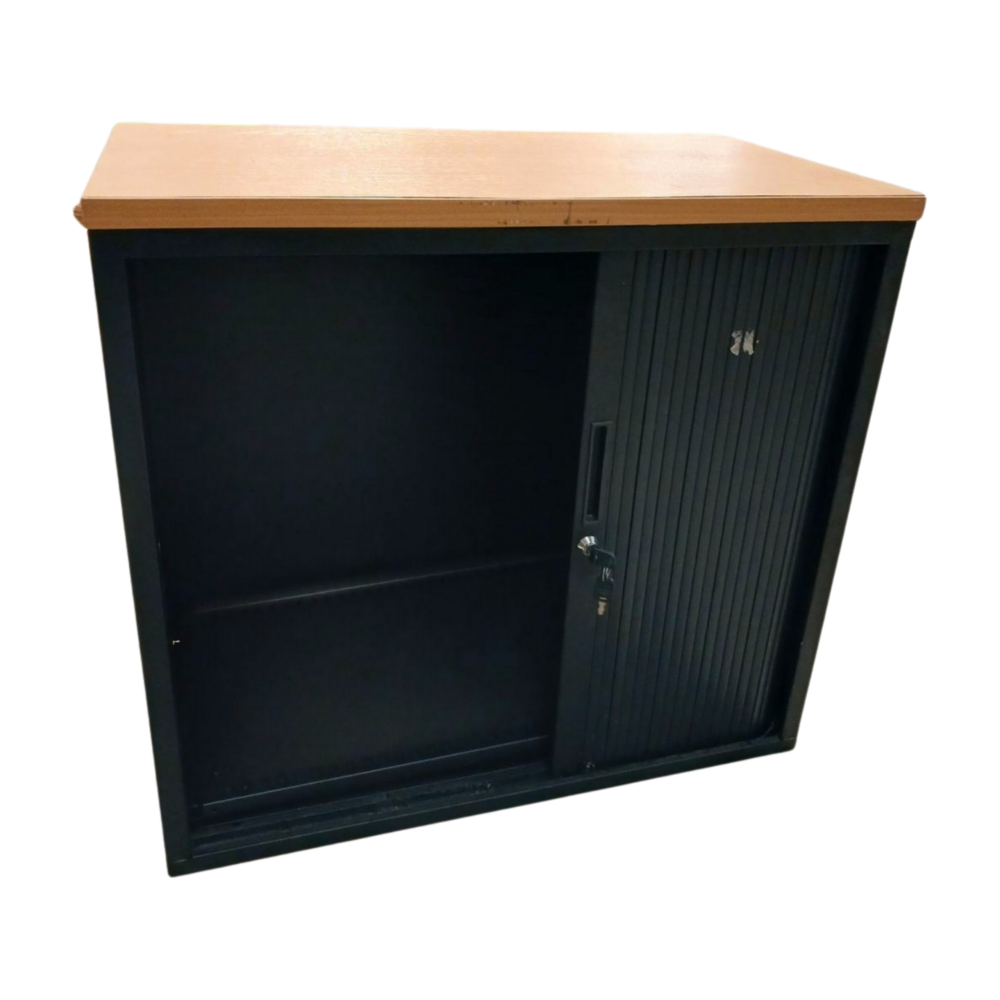 Emtrade Archiefkast Zwart met 2 legborden - 80x43x57cm - Zwart - Gebruikt