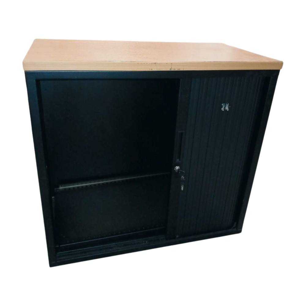 Emtrade Archiefkast Zwart met 2 legborden - 80x43x57cm - Zwart - Gebruikt