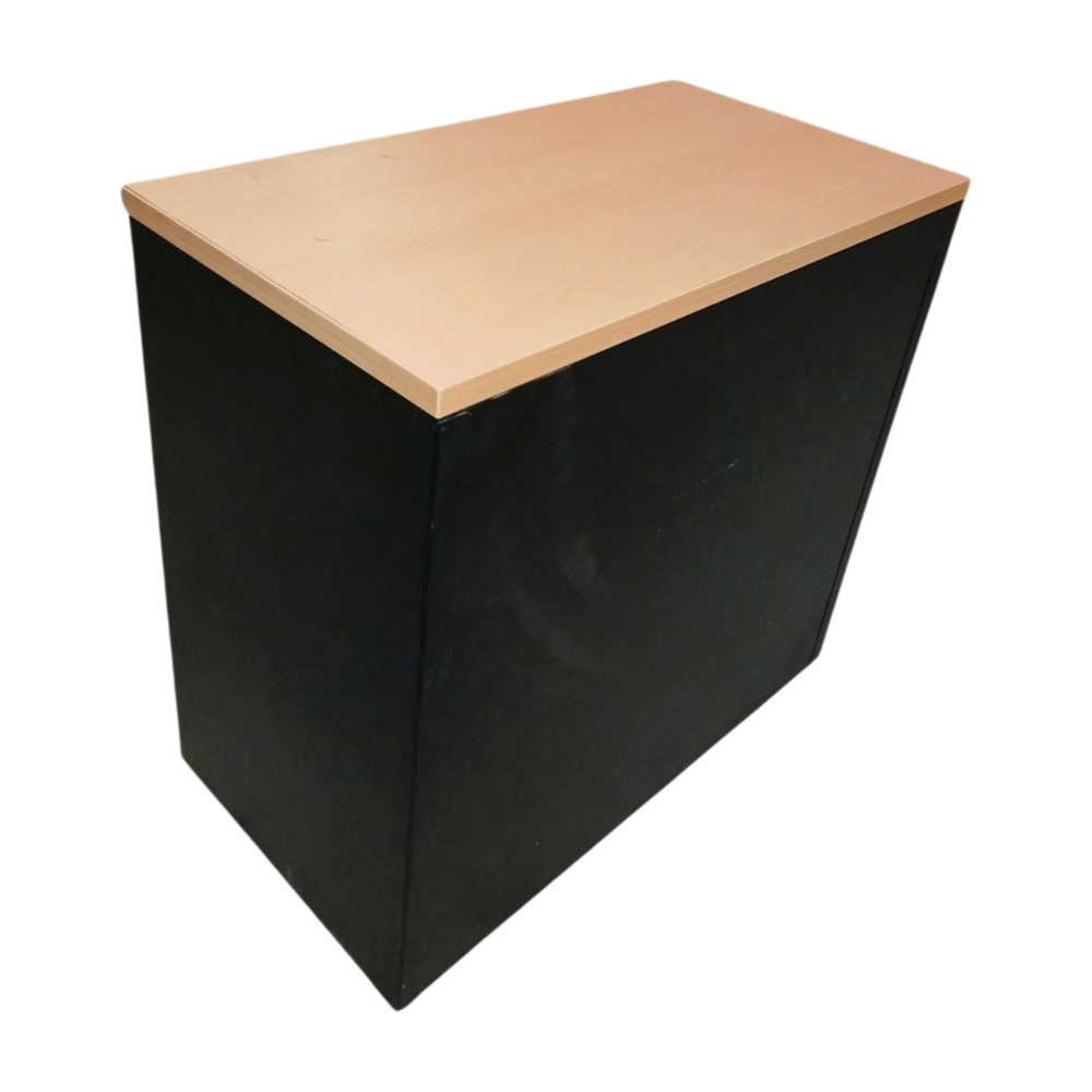 Emtrade Archiefkast Zwart met 2 legborden - 80x43x57cm - Zwart - Gebruikt