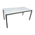 Emtrade Tafel 160x80x77 cm, houten blad, metalen frame, wit, zwart, gebruikt