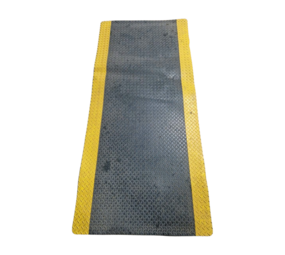 Emtrade Werkplaatsmat 2000x920 mm, anti-vermoeidheidsmat, antislip, gele veiligheidsranden, gebruikt