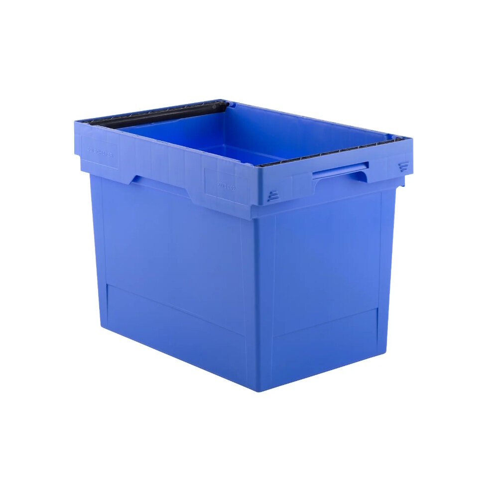 SSI SchÃ¤fer Stapelbak, 600x400x420 mm, euronorm, blauw pp, nieuw
