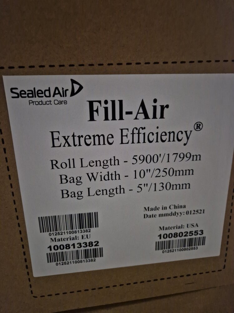 Sealed Air Folie Efficiency voor Fill-Air 130x250mm Sealed Air Folie Efficiency voor Fill-Air 130x250mm