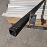 Emtrade Metalen stang 40x40 mm, stelling / constructie, met bevestigingsbeugels, donkergrijs, gebruikt