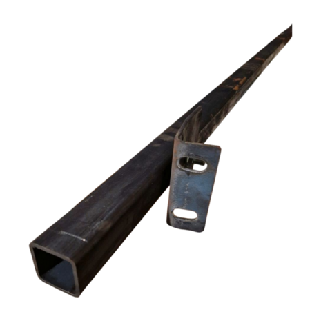 Emtrade Metalen stang 40x40 mm met bevestigingsbeugels – stelling / constructie - Gebruikt Emtrade Metalen stang 40x40 mm met bevestigingsbeugels – stelling / constructie - Gebruikt