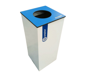 Emtrade Papierbak 36x36x81 cm, Wit Blauw - Gebruikt