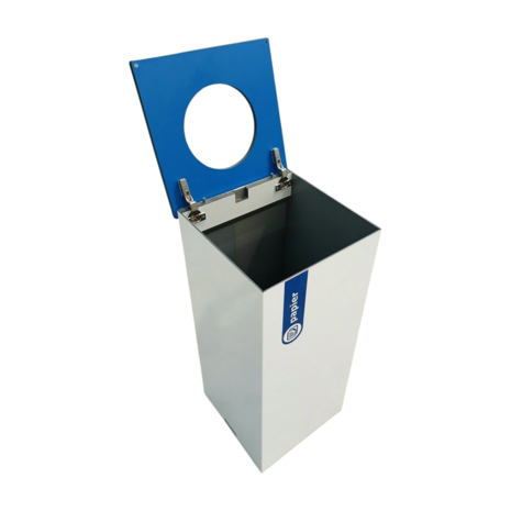 Emtrade Papierbak 36x36x81 cm, Wit Blauw - Gebruikt