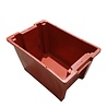 Emtrade Stapelbak 600x400x350 cm, gesloten, stapelbaar/nestbaar, rood, gebruikt