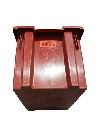 Emtrade Nestbare Stapelbak, 600x400x350 mm, euronorm, rood kunststof, gebruikt