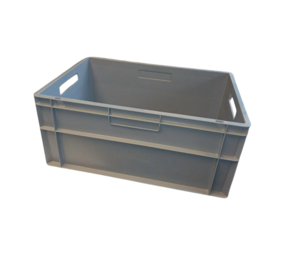 Emtrade Stapelbak, 600x400x270 mm, euronorm, grijs pp, gebruikt