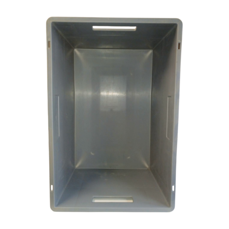 Emtrade Stapelbak, 600x400x270 mm, euronorm, grijs pp, gebruikt Emtrade Stapelbak, 600x400x270 mm, euronorm, grijs pp, gebruikt
