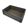 Basicline Stapelbak, 600x400x170 mm, euronorm, grijs pp, gebruikt