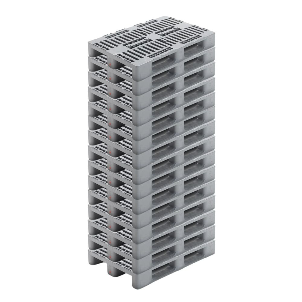 UTZ H1 Hygiene Pallet 1200x800x160mm met kratrand, grijs, nieuw UTZ H1 Hygiene Pallet 1200x800x160mm met kratrand, grijs, nieuw