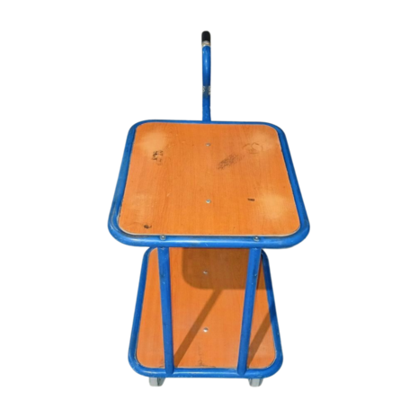 Emtrade Rolwagen met 2 houten plateaus, 60 × 50 × H72 cm, Gebruikt Emtrade Rolwagen met 2 houten plateaus, 60 × 50 × H72 cm, Gebruikt