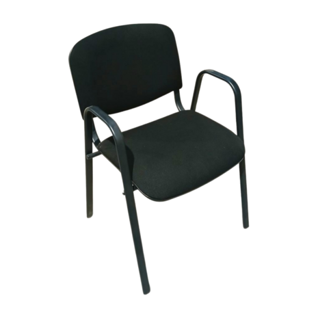 Emtrade Vergaderstoel met armleuningen – Zwart - Gebruikt Emtrade Vergaderstoel met armleuningen – Zwart - Gebruikt