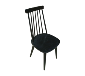 Emtrade Houten stoel 44×44×93cm, Zwart, Gebruikt Emtrade Houten stoel 44×44×93cm, Zwart, Gebruikt