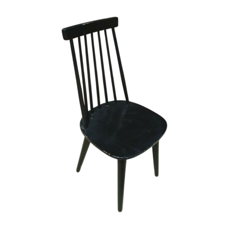 Emtrade Houten stoel 44×44×93cm, Zwart, Gebruikt Emtrade Houten stoel 44×44×93cm, Zwart, Gebruikt