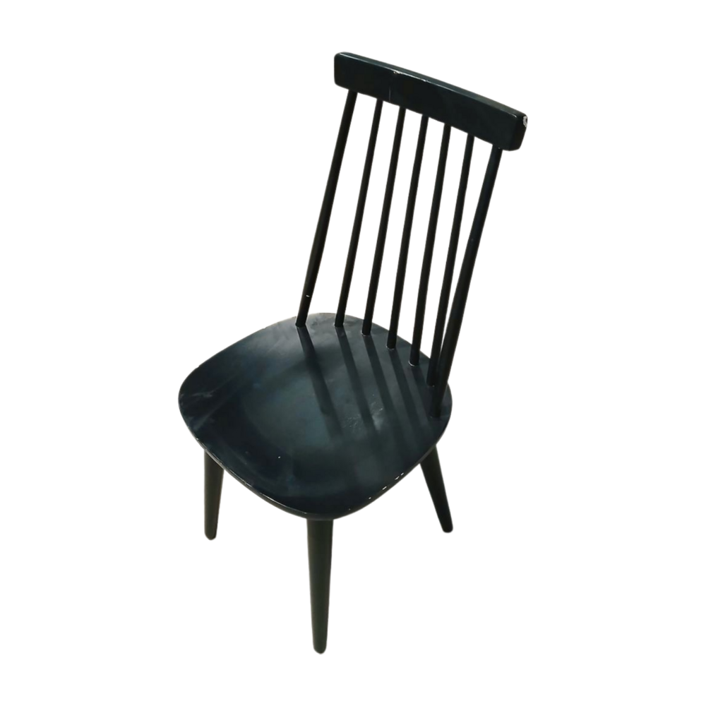 Emtrade Houten stoel 44×44×93cm, Zwart, Gebruikt Emtrade Houten stoel 44×44×93cm, Zwart, Gebruikt