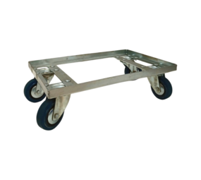 Emtrade (Nieuw) Dolly 60x40x15cm verzinkt met 4 rubberen zwenkwielen 500kg, gebruikt