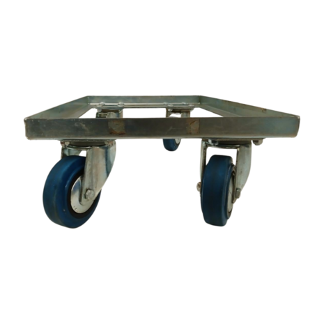 Emtrade (Nieuw) Dolly 60x40x15cm verzinkt met 4 rubberen zwenkwielen 500kg, gebruikt