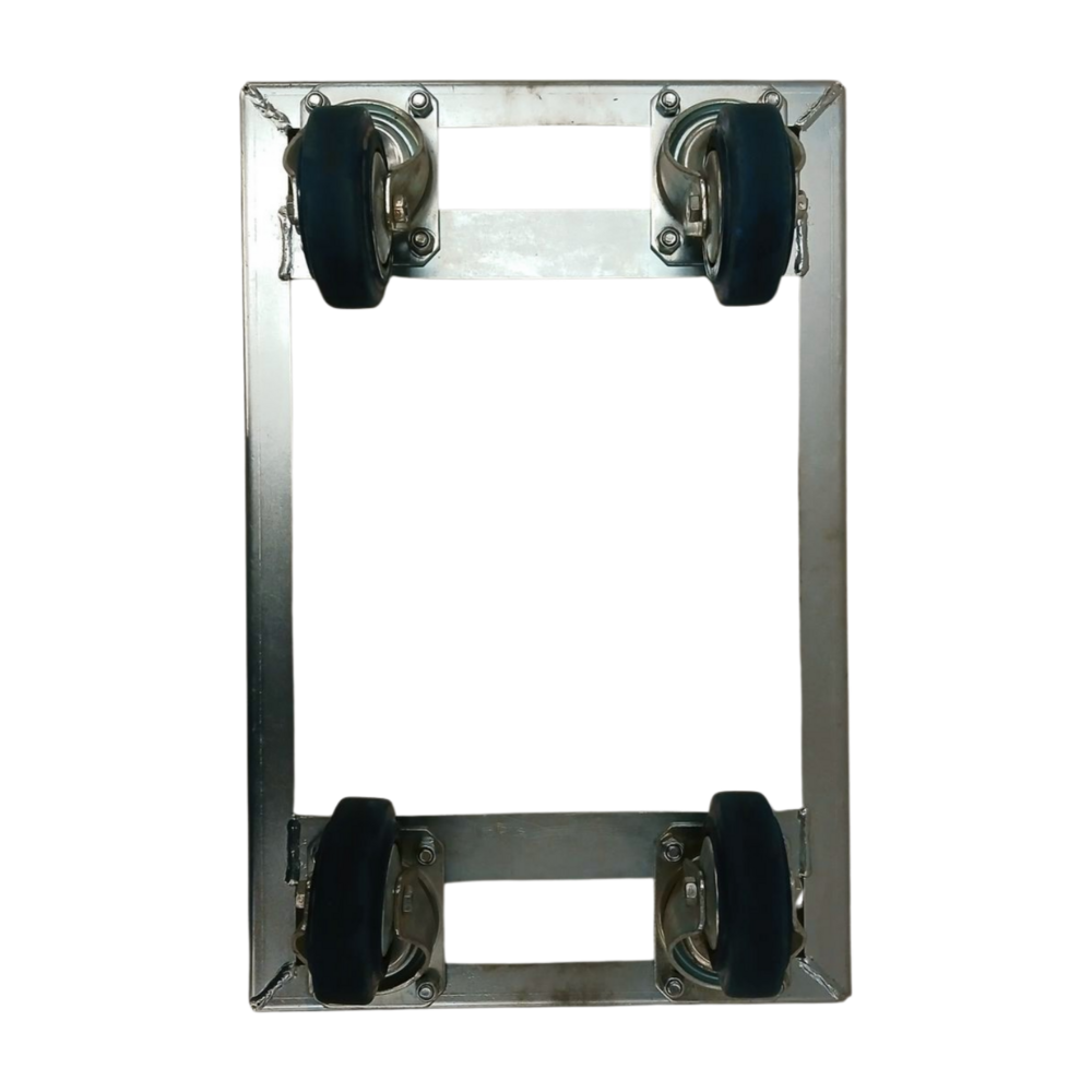 Emtrade (Nieuw) Dolly 60x40x15cm verzinkt met 4 rubberen zwenkwielen 500kg, gebruikt