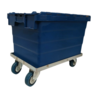 Emtrade (Nieuw) Dolly 60x40x15cm verzinkt met 4 rubberen zwenkwielen 500kg, gebruikt