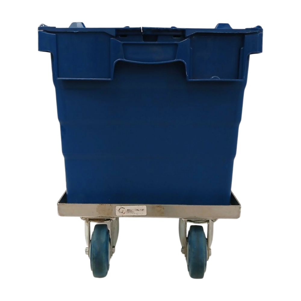 Emtrade (Nieuw) Dolly 60x40x15cm verzinkt met 4 rubberen zwenkwielen 500kg, gebruikt