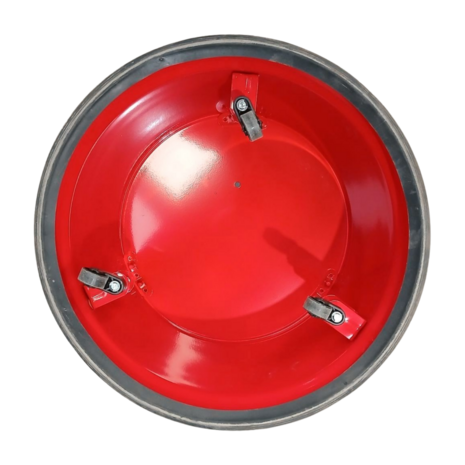 DESQ DESQ Roll-a-Step Opstapkruk, Hoogte 42,6 cm,  Rood, Metaal, Gebruikt