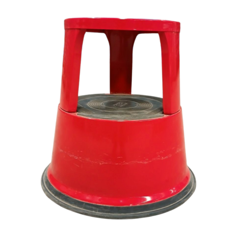 DESQ DESQ Roll-a-Step Opstapkruk, Hoogte 42,6 cm,  Rood, Metaal, Gebruikt