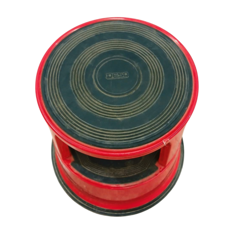 DESQ DESQ Roll-a-Step Opstapkruk, Hoogte 42,6 cm,  Rood, Metaal, Gebruikt