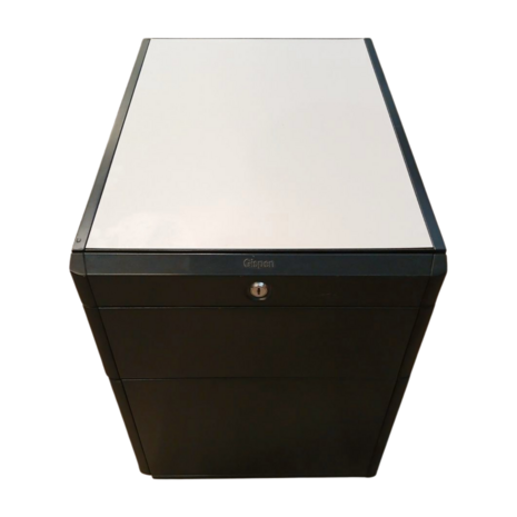 Gispen Gispen Ladeblok, 60×42×58cm, Zwart met Lichtgrijs Blad, Gebruikt Gispen Gispen Ladeblok, 60×42×58cm, Zwart met Lichtgrijs Blad, Gebruikt