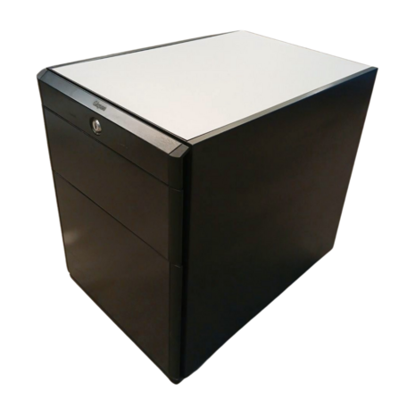 Gispen Gispen Ladeblok, 60×42×58cm, Zwart met Lichtgrijs Blad, Gebruikt Gispen Gispen Ladeblok, 60×42×58cm, Zwart met Lichtgrijs Blad, Gebruikt