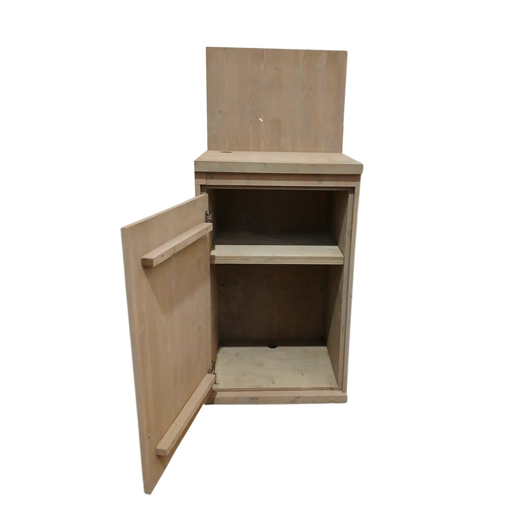 Emtrade Onderkast 559x500x1500mm, Hout, Handgemaakt, Gebruikt