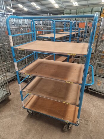 Emtrade Etagewagen 4 niveaus 500kg totaal Emtrade Etagewagen 4 niveaus 500kg totaal