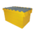 Emtrade Distributiebak 600x400x320 mm Nestbaar Stapelbaar Geel met Grijze Deksel, Nieuw Emtrade Distributiebak 600x400x320 mm Nestbaar Stapelbaar Geel met Grijze Deksel, Nieuw